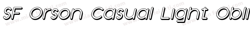 SF Orson Casual Light Oblique字体转换